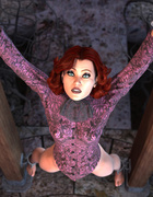 Busty redhead princess gets face-fucked in hardcore way