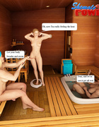 Two busty lady boys are enjoying nasty face fucking