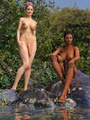 Stunning interracial transsexual sex of - Picture 1