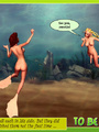 Underwater 3D sex of two long-legged - Picture 6