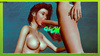 Stunning transsexual bangs a lustful female underwater