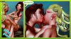 Stunning transsexual bangs a lustful female underwater
