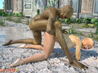 Alien with snake skin drills a sex-addicted 3D lass - Picture 3