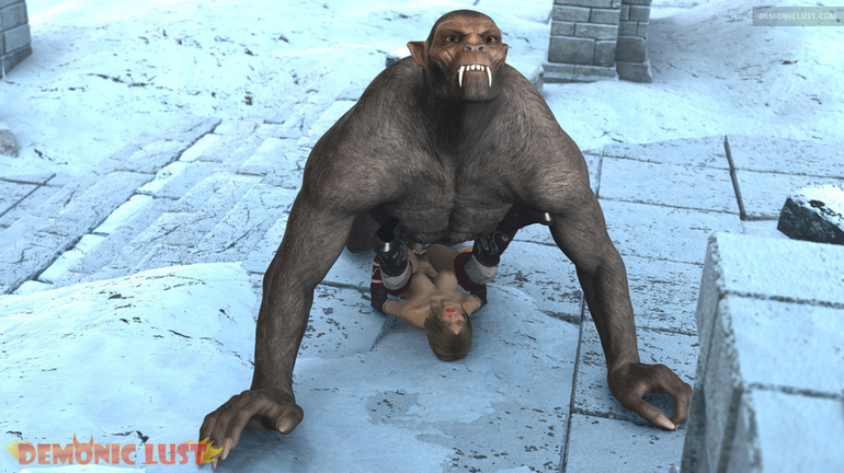 Hardcore 3D monster bangs a brunette in the frozen - Picture 4