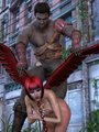 Busty angel with red wings gets - Picture 2