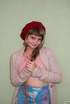 hot blonde shows her
