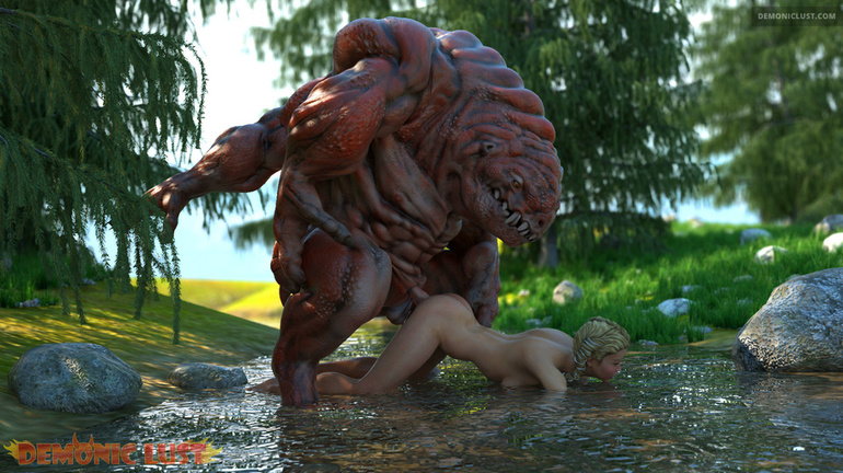 The nastiest 3D monster banged a slutty angel - Picture 4