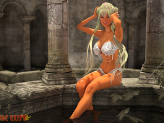 Red-skinned 3D Satan realizes blonde's desires - Picture 1