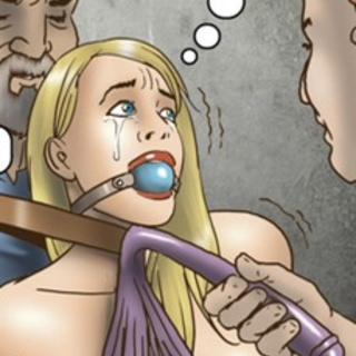 Girl with blue gag gets humiliated and - BDSM Art Collection - Pic 3