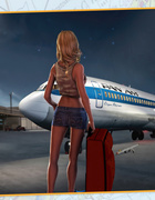 Elegant blonde rides a hard prick of a shemale