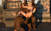 Insane 3D sex with three BBCs and a busty blondie