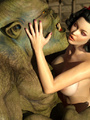 Giant 3D monster pounds a horny brunette - Picture 4