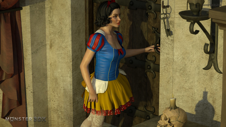 Busty shemale with huge snake nailed a cute princess - Picture 3