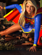 Big-dicked cat-woman impaled a horny super-girl