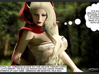 Little Red Riding Hood enjoys extreme sex with demons - Picture 1