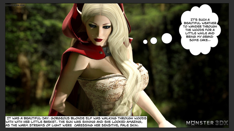 Little Red Riding Hood enjoys extreme sex with demons - Picture 1