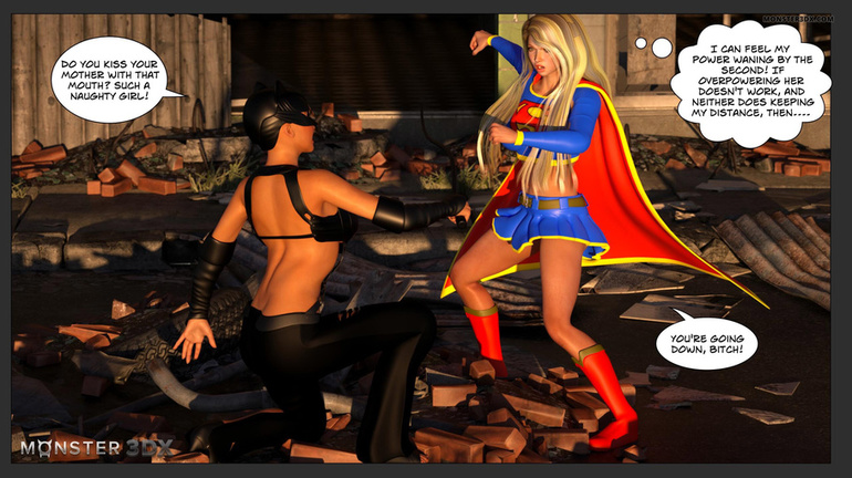 Powerful cat-woman shoves her cock in a blonde - Picture 1