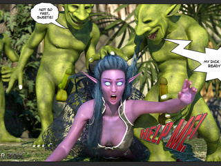 Hot as hell pixie enjoys dirty sex with green demons - Picture 2