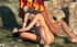 Magma monster bangs two outstandingly slender babes