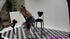 Black onesie and skirt blonde masturbating on the floor