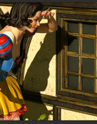 Big breasted 3D brunette enjoys brutal monster sex