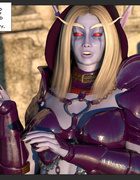 Purple pixie is getting nicely gangbanged by the knights