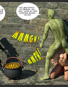 Busty brunette is trying hardcore group sex with demons