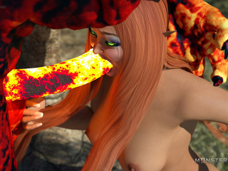 Redhead pixie gets nailed by the mighty volcano - Picture 2