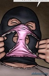 Masked guy and speechless blonde have a nice evening. Sorority House Terror