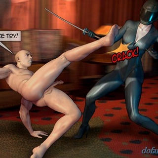 Hardcore fight between a naked man and - BDSM Art Collection - Pic 2
