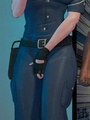 Leggy policewoman in tight uniform have - Picture 1