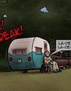 Happy young man eats blonde's nipples in trailer. Baby'S Boy 3: On Tour
