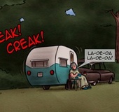 Happy young man eats blonde's nipples in trailer. Baby'S Boy 3: On Tour