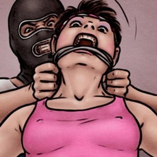 Masked man is trying to strangle a fit - BDSM Art Collection - Pic 4