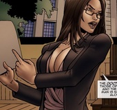 Busty layer looks awesome in office suit. Objection Overruled By  Comixchef