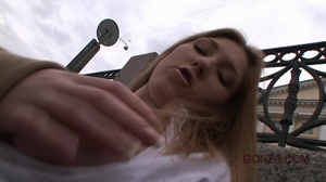 White blouse teen-looking babe gets anally destroyed - Picture 2