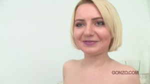 Short-haired blonde in black get-up gets ass-fucked - XXXonXXX - Pic 3