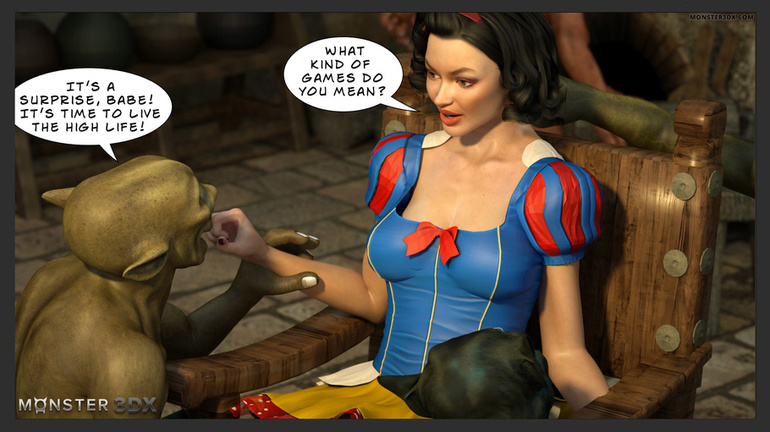 Snow White gets a pearl necklace form a hung orc - Picture 3