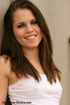 blue eyed brunette with