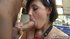 Skinny teen cutie in zebra print undies gets filled with beefy rod