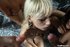 Busty brunette slut stretches her pussy for a hude love meat