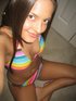 colorful bikini brunette teen