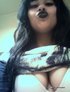 black lipstick chubby brunette