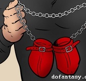 Chained girl bondage art. Snatcher 2: Cosprey by Geoff Merrick, Fernando.