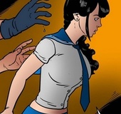 Brunette teen captured bondage art. Snatcher 2: Cosprey by Geoff Merrick,