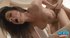Cute brown haired babe gets cum all over her massive tits after shagging