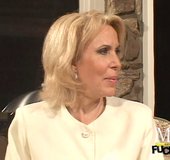 Blonde bitch with nice tits is licking cock then rides it in the living