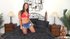 slim brunette takes off