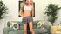 heavily tattooed blonde with