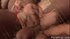 Fat, with pierced nipples, this ebony tramp jacks two black cocks, squatting